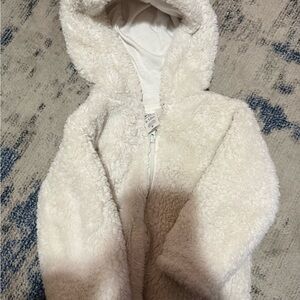 Cozy White Kids Hooded Jacket